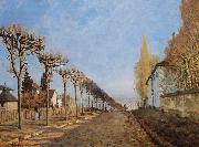 Alfred Sisley The lane of the Machine by Alfred Sisley in 1873 oil painting artist